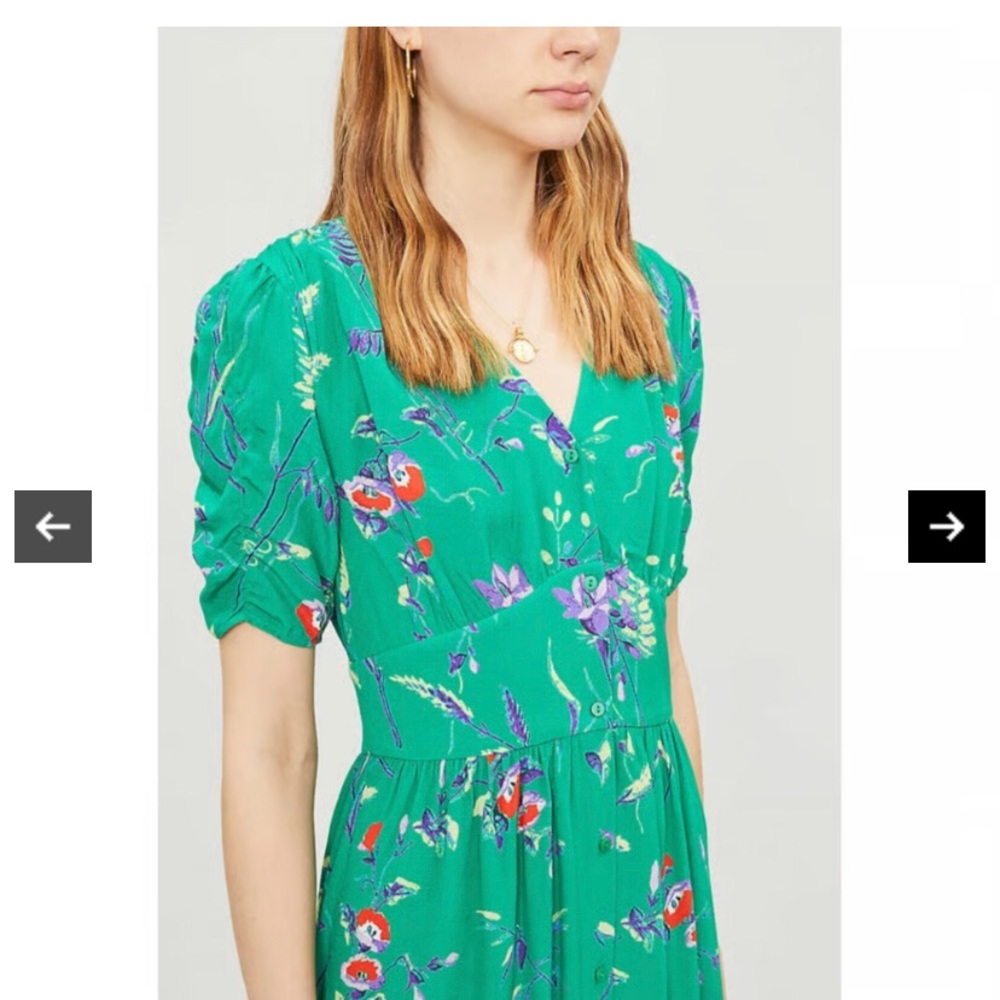 Maje Floral Midi Dress - Picture 2 of 6